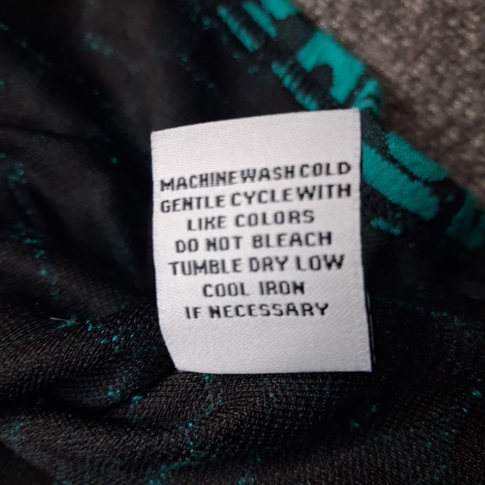 Habitat Clothes To Live In Teal Black  Funnel Neck Tunic Top Lagenlook SZ L - Picture 9 of 12